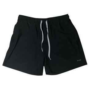 Huk Fishing Shorts Mens Size L Black Performance Outdoor Elastic Waist
